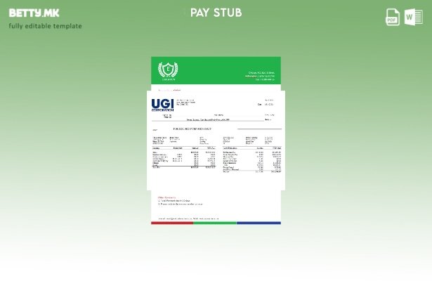 Модерен стил Шаблон за листи за вработени во енергетската компанија во САД